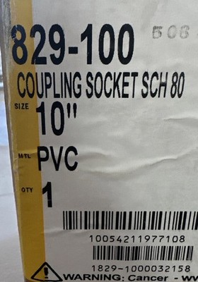 10  Spears 829-100 PVC80 Socket Coupling Pipe Fitting Schedule 80 Gray