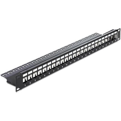 Delock 19? Keystone Patchpanel 24 Port mit Entlastungs