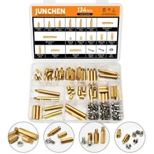 M5 Male Female Hex Brass Standoffs 134 Pieces Spacers Screws Nuts Kit for PCB