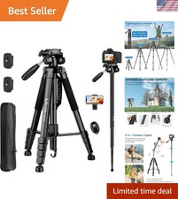 Tripod for Camera, 72" Tall Camera Tripod Monopod with Remote, Professional H...