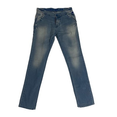 Okaz Men Jeans 32X32 Slash Pockets 100% Cotton light Blue