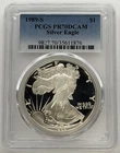 1989-S American Silver Eagle Proof ASE $1 PCGS PF70 PR70 DCAM Deep Cameo Coin