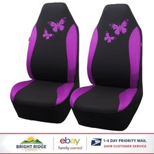 Purple Butterfly Car Seat Covers For Front And Rear Seats With Easy Installation