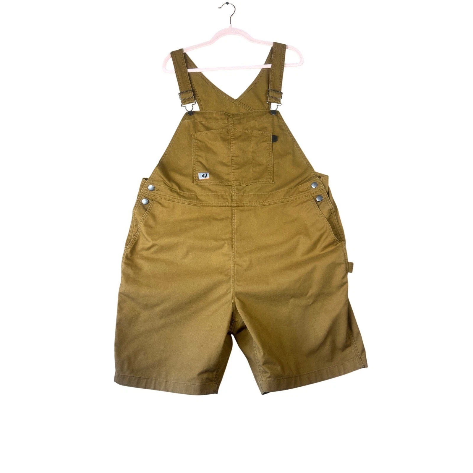 40 Grit Duluth Trading Mens XL Bronze Brown Canvas Utility Overall Shorts 91427