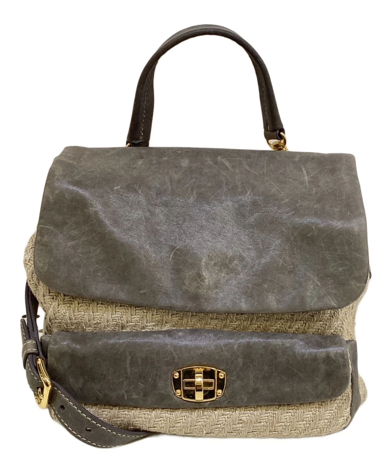 Miu Miu — Miu Miu 2-Way Gray Bag #TFB6875