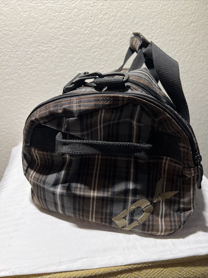 Bolsa de deporte Dakine EQ 51L lona marrón tostado negro estampado a cuadros gimnasio llevar Foto 3 de 4