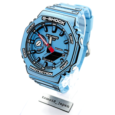 G-SHOCK MANGA 漫画 GA-2100MNG-2AJR 美品 Casio G-SHOCK GA-2100MNG-2AJR Manga Theme Octagon Blue Watch From