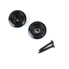 Bass Guitar String Retainer Guide  Large button Style, Black (set of 2)