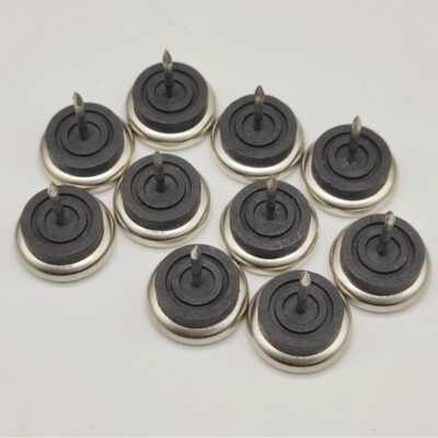 10pcs Furniture Chair Table Leg Foot Glide Slide Nails Protectors 19mmx29.5mm 