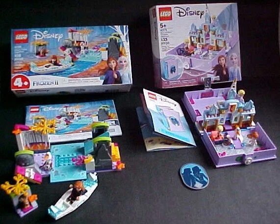 LEGO Disney Frozen Anna Elsa Storybook 43175 Anna's Canoe 41165 Complete