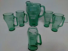 Coca-Cola Whataburger Cowboy Pitcher And Glasses Set