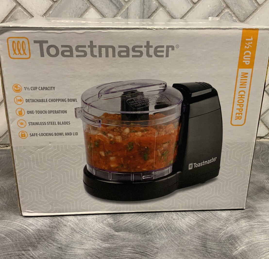 Toastmaster Mini Chopper Open Box 1 1/2 Cup Capacity Unused Fast