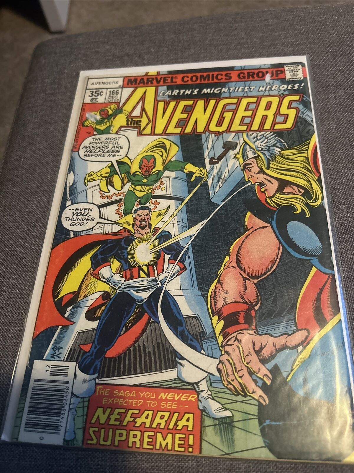 The Avengers #166 Newsstand (1977 Marvel Comics) Count Nefaria John Byrne