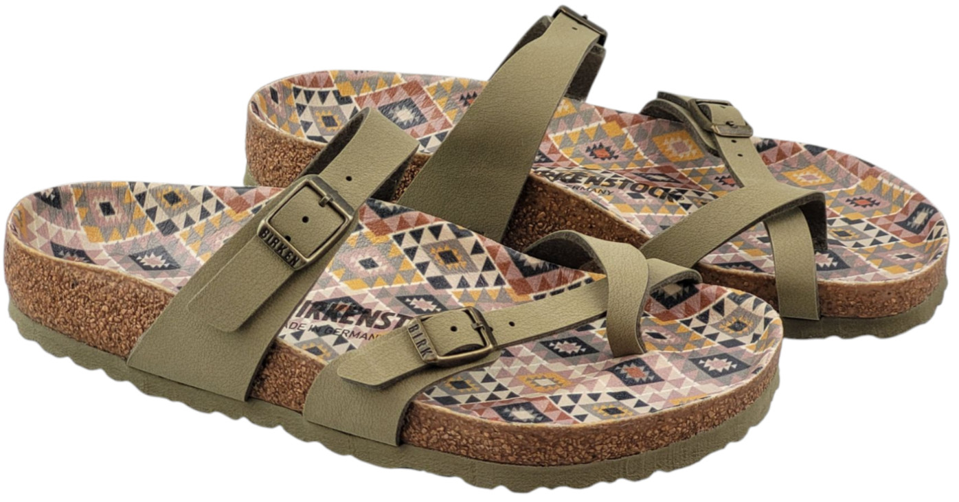 БИРКЕНШТОК Mayari 1020356 Блеклый хаки ВЕГАНСКИЙ Birko Flor normale Weite