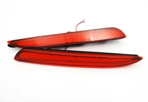 2x Red Lens LED Bumper Reflector Tail Brake Stop Light For Mazda3 Axela BL Mazda - Image 2 of 4