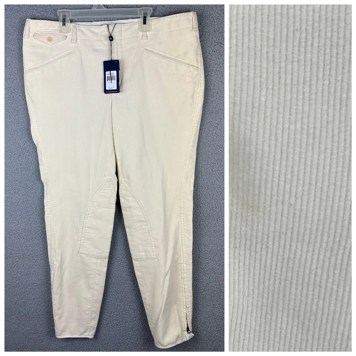 NWT 298 RALPH LAUREN BLUE LABEL Womens 14 Corduroy Stirrup Pants