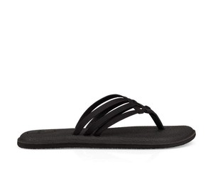 sanuk black yoga mat flip flops