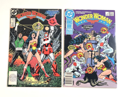 DC Wonder Woman #25 & #26 "Invasion" George Perez 1989 2 Comic Lot! | eBay