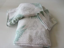 Charmont Collection 100% Cotton White Multi Butterfly Printed 3 Piece Towel Set 