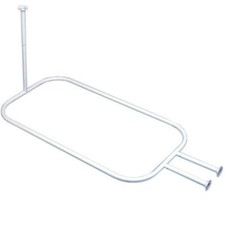 Zenna Home Hoop Shaped Shower Rod Aluminum Rustproof Standalone Tubs 24 in. W