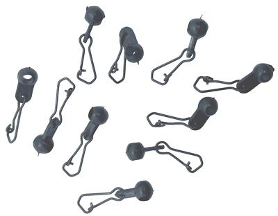 10 Stück Schnellwechsel Schwarz Schiebe Laufperlen mit Schnappverbindung Verbinder