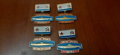 badges Submarine fleet of the USSR Navy submarine 4 badges complete set