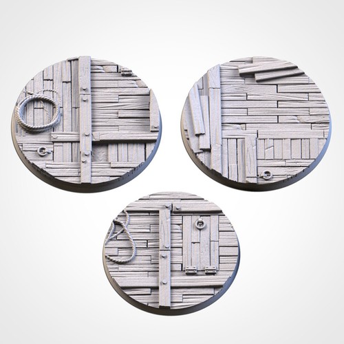 Warhammer 40K AOS Resin Base Toppers Wargaming Wooden - Picture 9 of 10