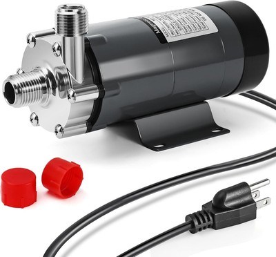Wort Pump Stainless Steel Brew Pump for Wort Transfer, Magnetic Beer Pump with