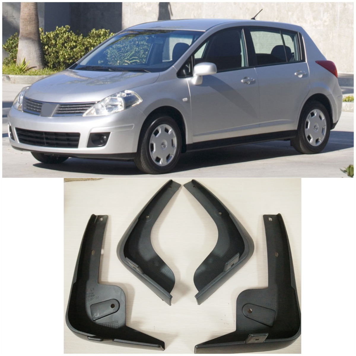Mud Flaps Fender Splash Guard Mudguards For 2007-2010 Nissan Versa Tiida Litao-image