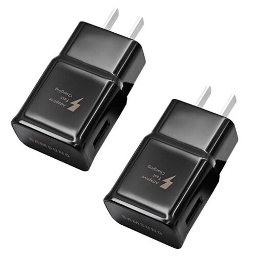 2x Adaptive Fast Wall Charger Adapter For Samsung Galaxy S7 S8 S9 S10 Note8 9 10 - Picture 1 of 7
