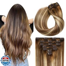 SUYYA Clip in Hair Extensions Real Human Hair 14 inch 110g 7pcs Hair Extensio