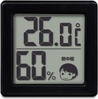 Japan's Best Selling Thermo-Hygrometer Digital Large Screen Compact black 14461