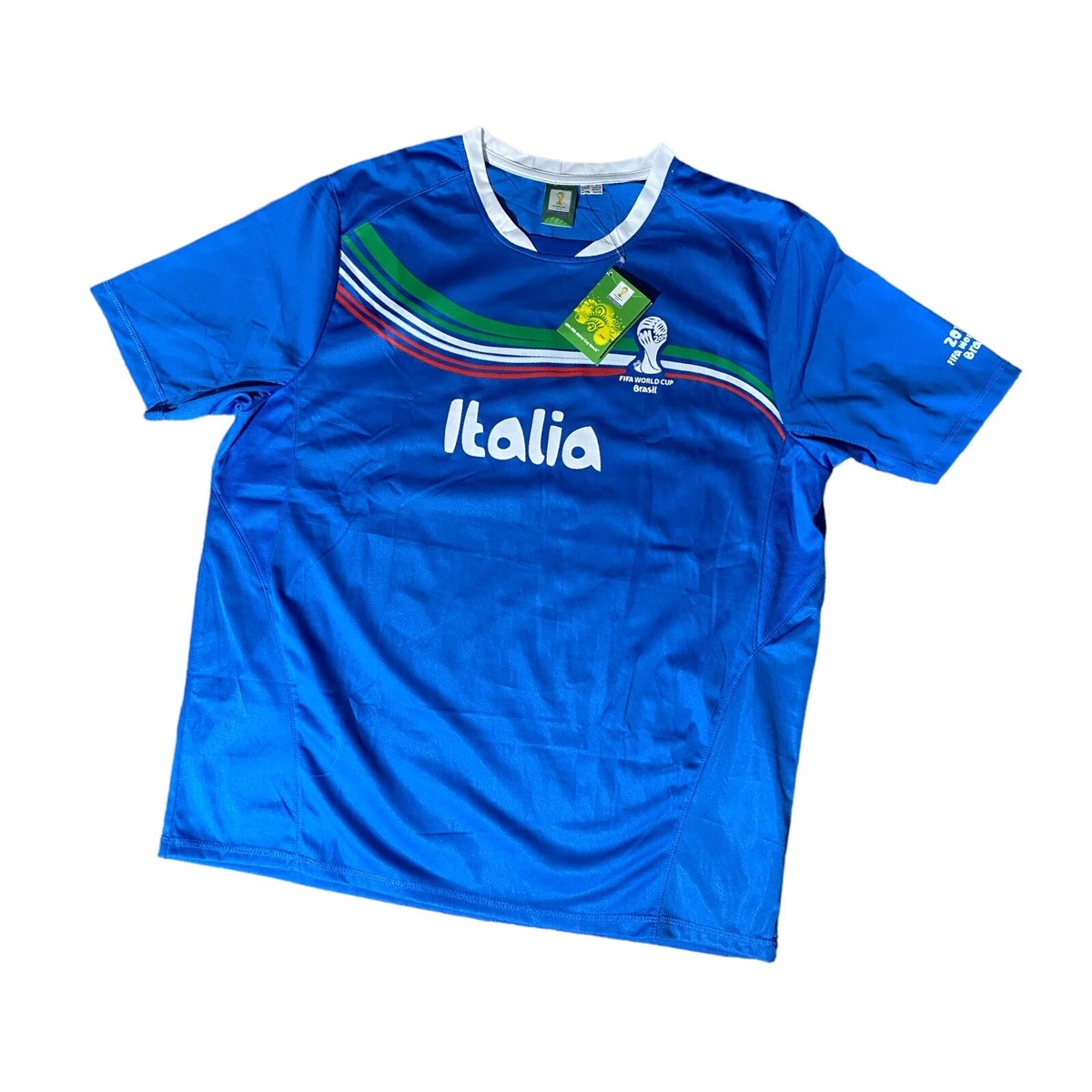 Ticila Men's Italy Football T-Shirt - Forza Squadra Azzurra Soccer Fan Jersey, 100% Cotton
