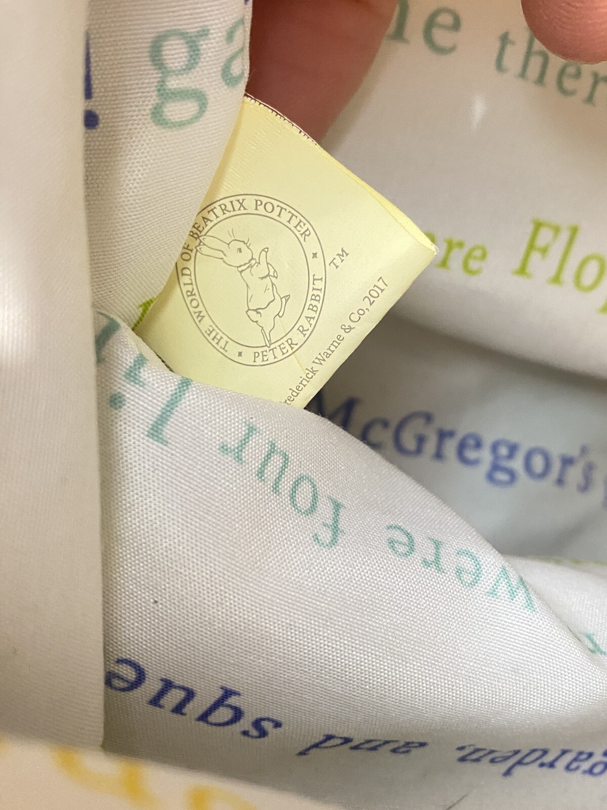 Royal Doulton Bunnykins Plate, Beatrix Potter Canvas Bunny Basket Tote Lot Eggs