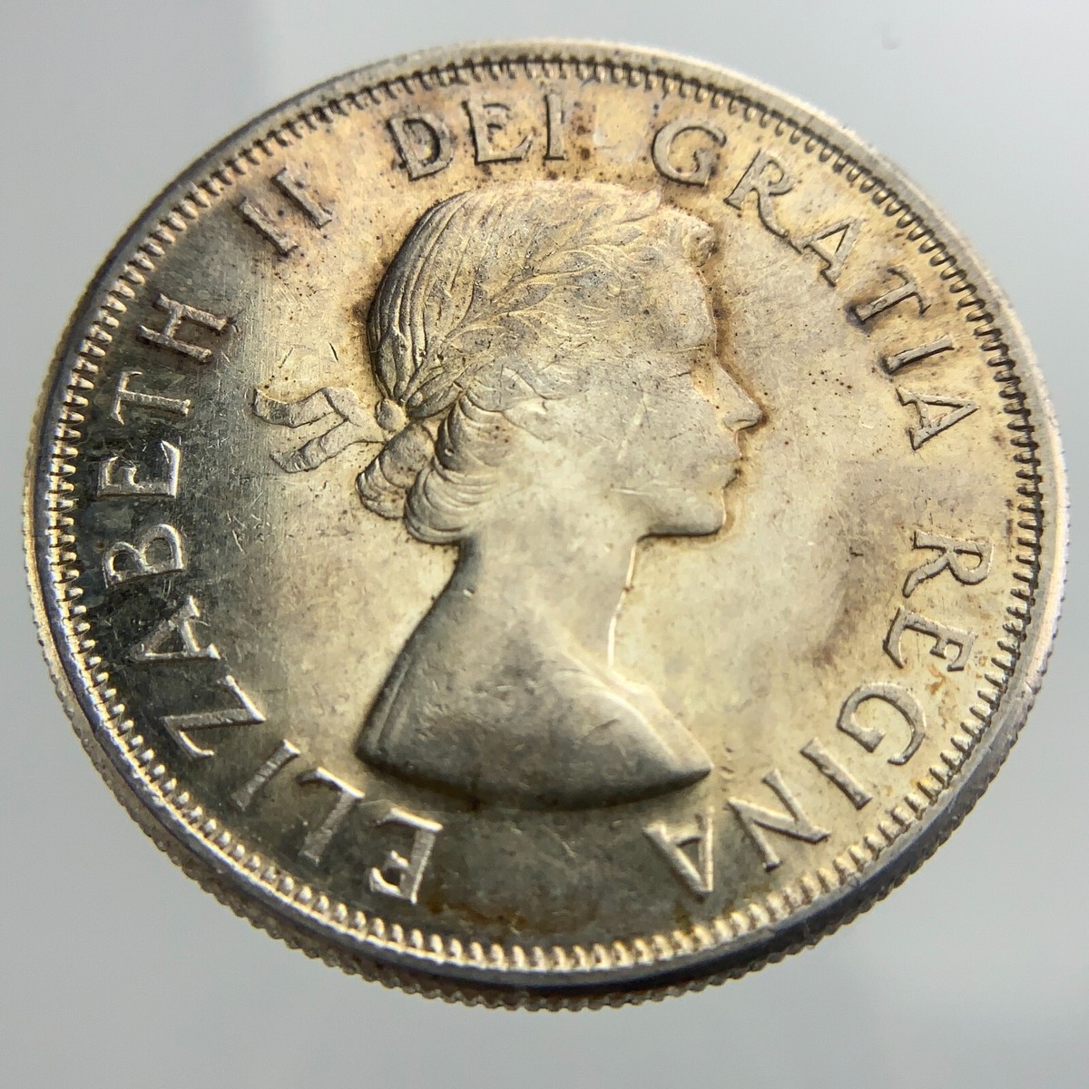 1958 Dot Canada 50 Cents Half Dollar KM# 53 Circulated Coin Z633