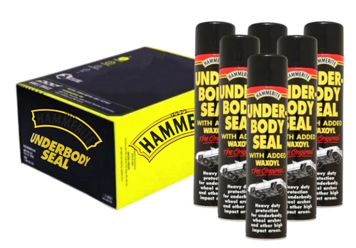 Hammerite Underbody Seal With Waxoyl 6 x 600ml Black | Full Case Offer