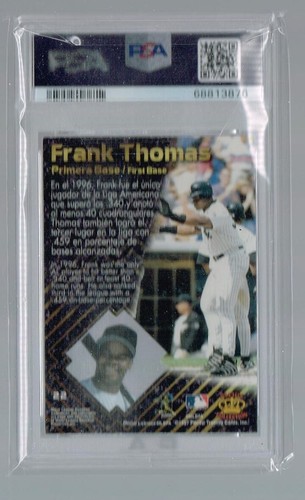 1997 Pacific Crown Collection Prism Platinum Frank Thomas #22 PSA 9 POP 1 4109* - Picture 2 of 2
