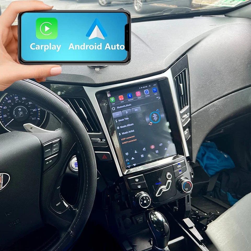 FOR HYUNDAI SONATA 2011-2015 APPLE CARPLAY CAR STEREO RADIO ANDROID 13 GPS NAVI Foto 2 de 4