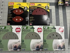 5-pack lot Shop Smith DO IT BEST P40 Abrasive Film Disks 5" Hook & Loop 12050
