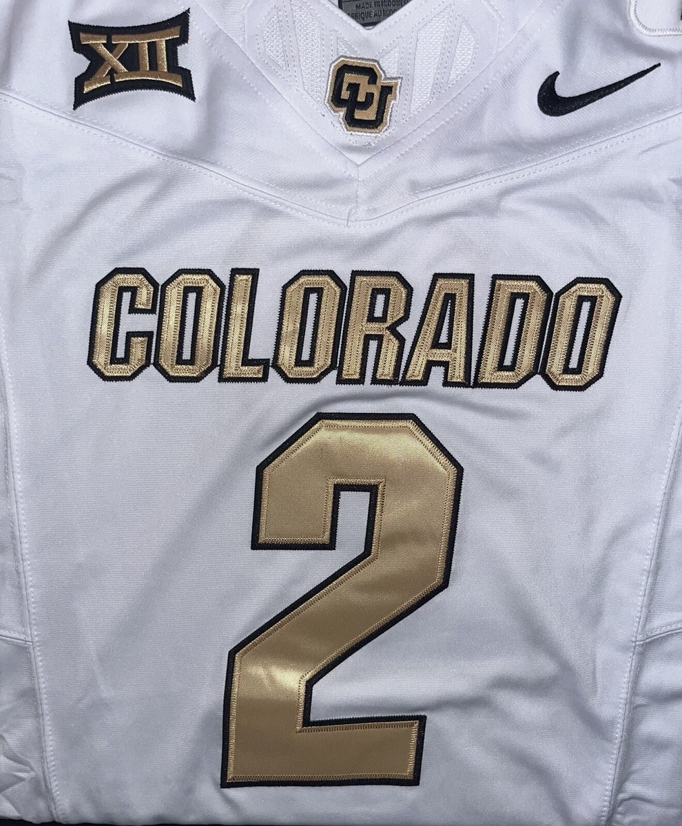 Shedeur Sanders Colorado Buffaloes White Jersey 2024 FUSE Stitched