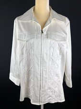 Westbound Women’s White Blazer/jacket 3/4 Sleeves Sz L Nwot (2)