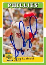 Greg Luzinski autographed Baseball Card (Phillies) 2001 Upper Deck Decade #82