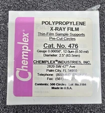 Chemplex 476 XRF Thin Film Sample Supports - Pre-Cut Circles