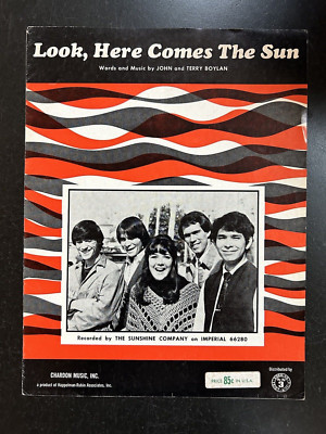 SUNSHINE COMPANY sheet music Look, Here Comes The Sun ('68) 4 pages (VG+ shape)