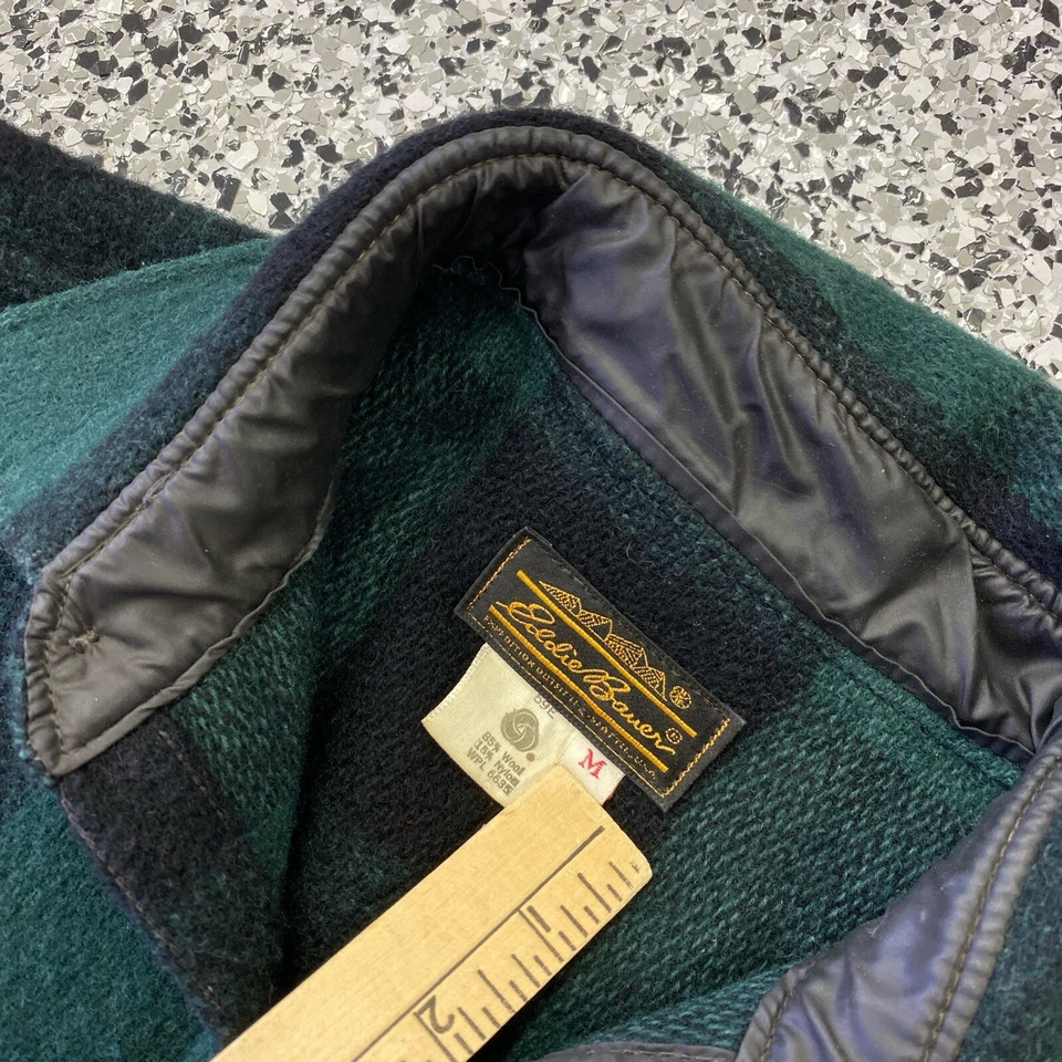 Eddie Bauer Wool Button Up Shirt Long Sleeve Thick Heavy Flannel USA VTG Mens M - Image 3 of 4