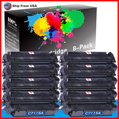8PK C7115A 7115A 15A Toner Cartridge Laser Jet 1220SE 3320n MFP 3320 MFP Printer