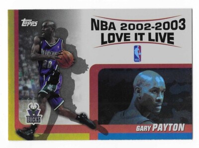 GARY PAYTON 2003-04 Topps Basketball Love It Live # LL-GP Bucks HOF NM - MT