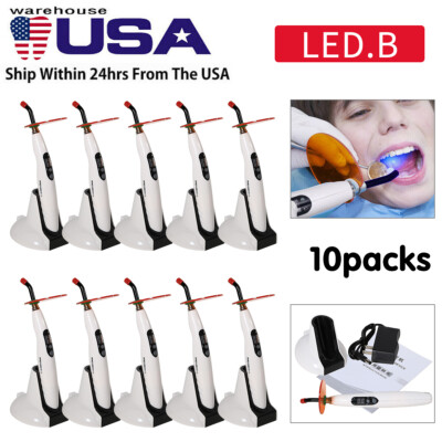 1-10 Wireless LED.B Dental Curing Light Lamp Teeth Whitening woodpecker type