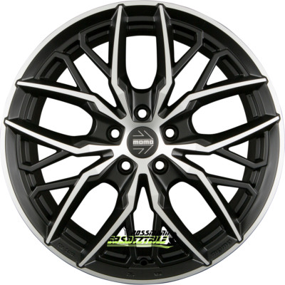 Momo Spider matt black diamond cut 8.5x19 ET45 - LK5/114.3 ML72.3 Felge Alu