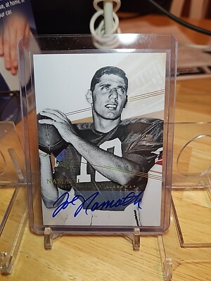 2014 SP AUTHENTIC JOE NAMATH ALABAMA STRONG CLEAR AUTO GOLD # 2/3 BOSSMAN CARDS